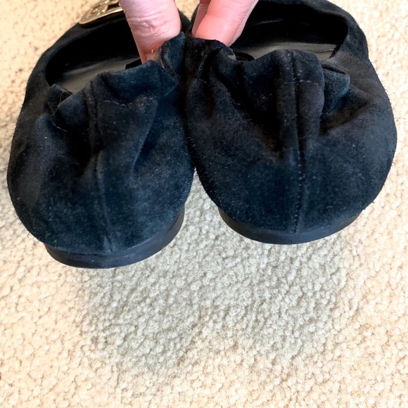 Tory Burch Black Suede Reva Ballet Flats Size 7.5 - Picture 8 of 10